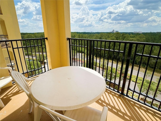 view of balcony