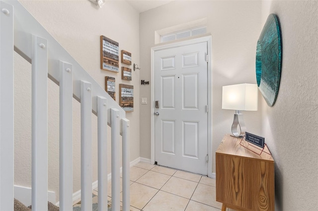 view of tiled foyer