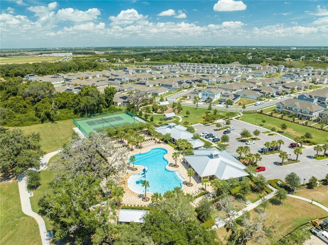 birds eye view of property