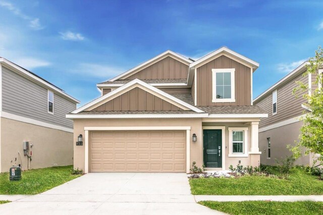 craftsman-style house with a garage