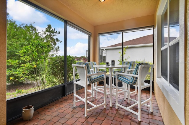 view of sunroom / solarium