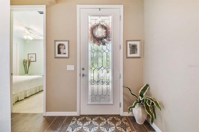 entryway featuring hardwood / wood-style floors