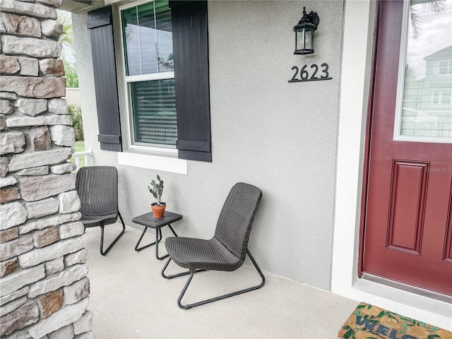 entrance to property with a porch