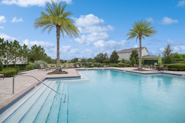 view of pool with a patio