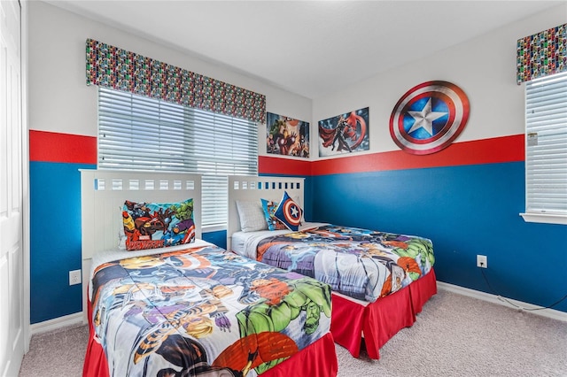 bedroom featuring carpet floors