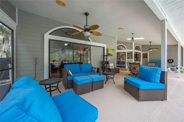 view of patio / terrace with an outdoor living space