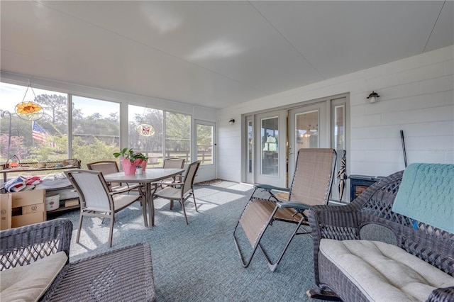 view of sunroom