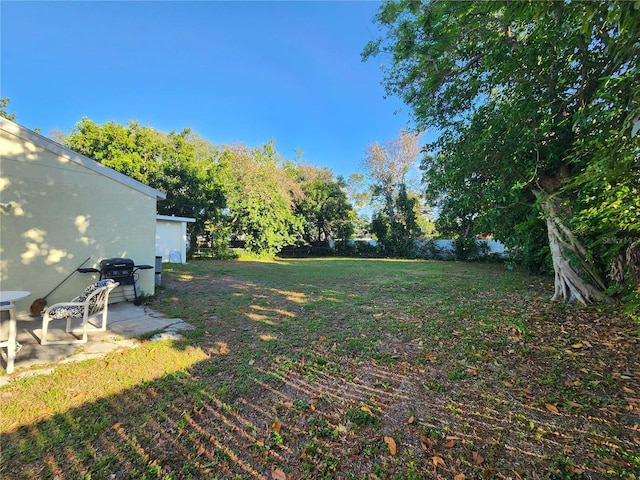 view of yard with a patio