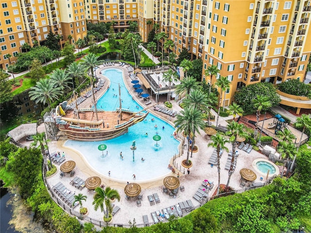 view of pool with a patio area