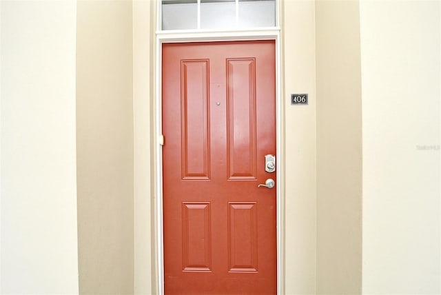 view of doorway to property