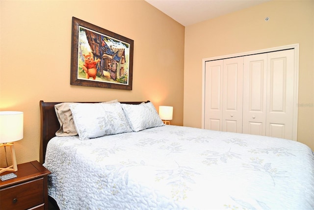 bedroom featuring a closet