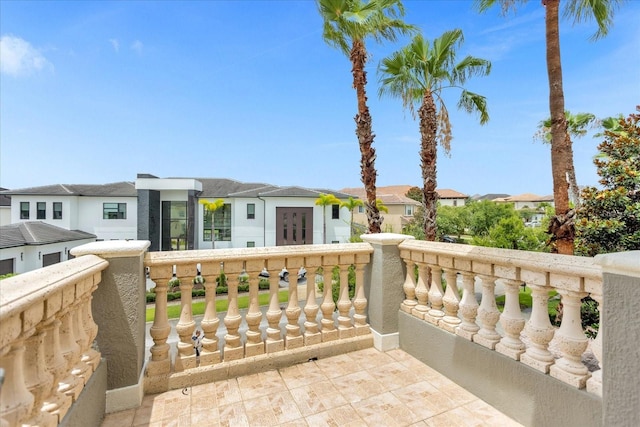 view of patio / terrace with a balcony