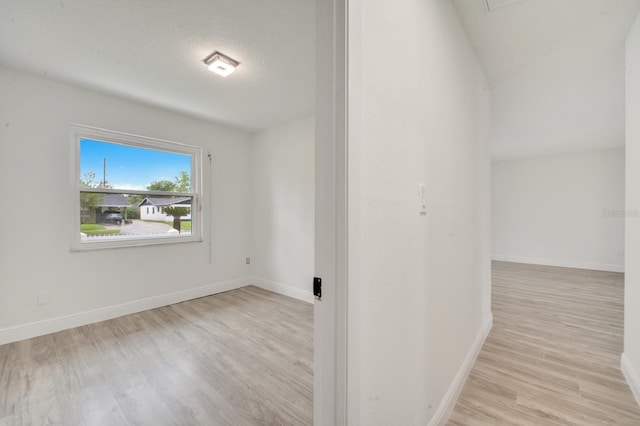 empty room featuring light hardwood / wood-style flooring