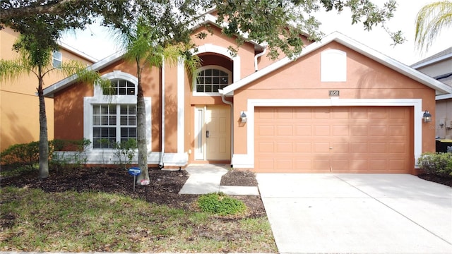 view of front facade with a garage