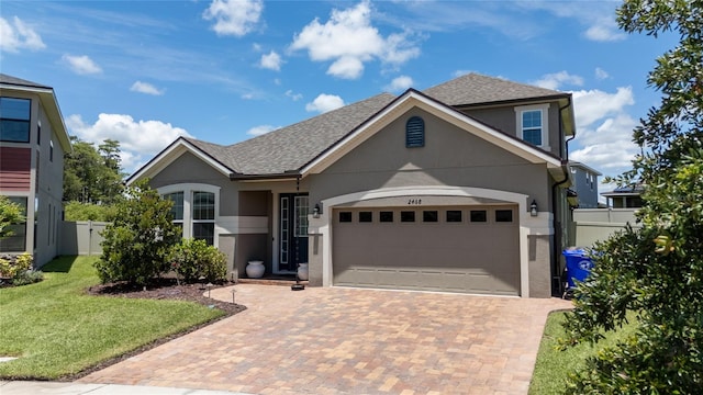 view of front of house with a front lawn