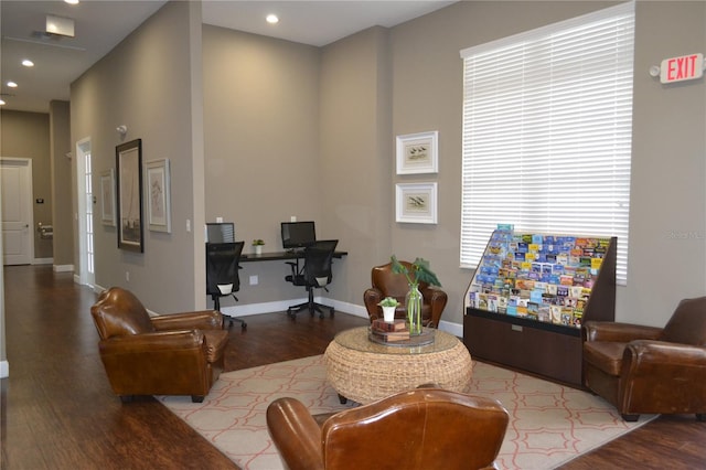 living room featuring hardwood / wood-style flooring