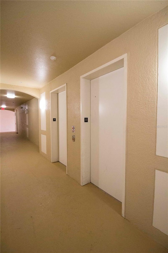 hallway with elevator