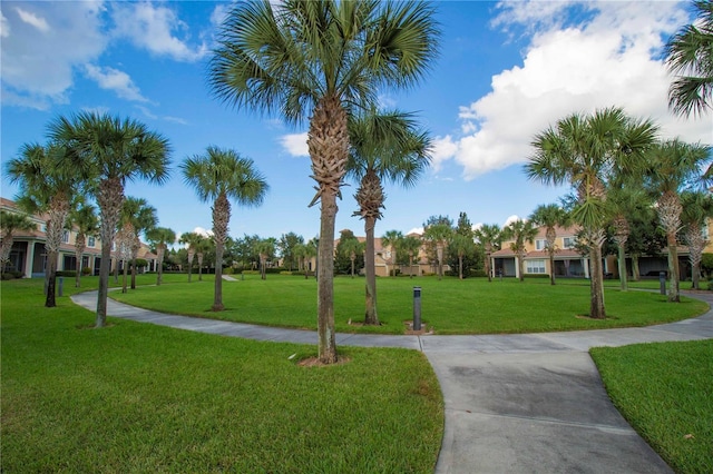 surrounding community featuring a lawn