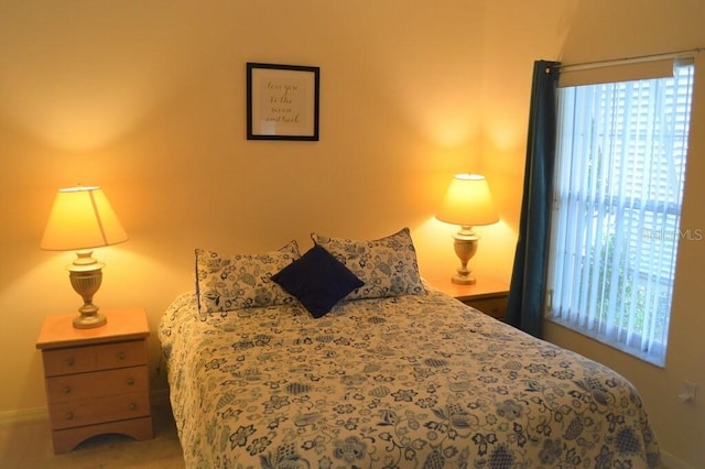 view of carpeted bedroom