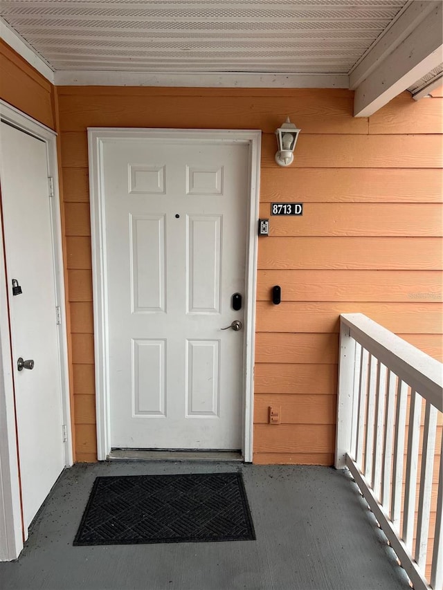 view of doorway to property