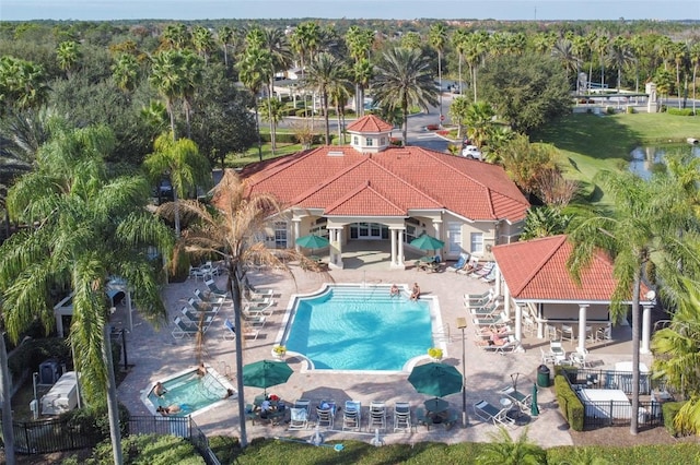 view of pool with a patio