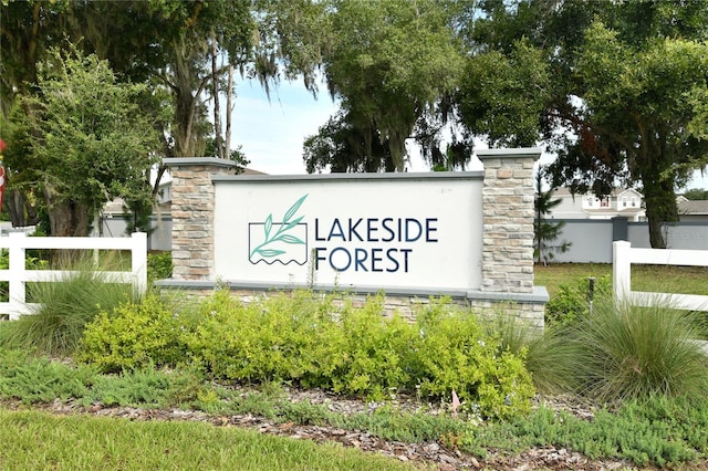 view of community sign