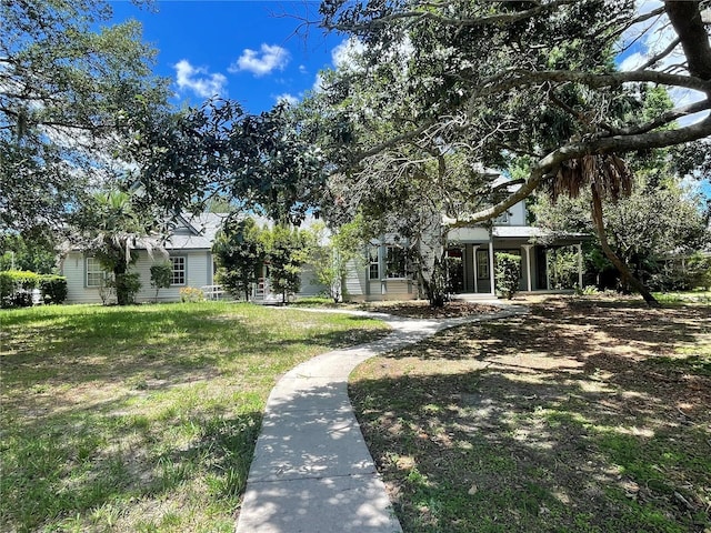 view of community with a lawn