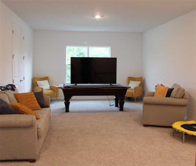 view of carpeted living room