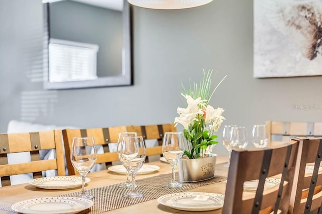 view of dining room