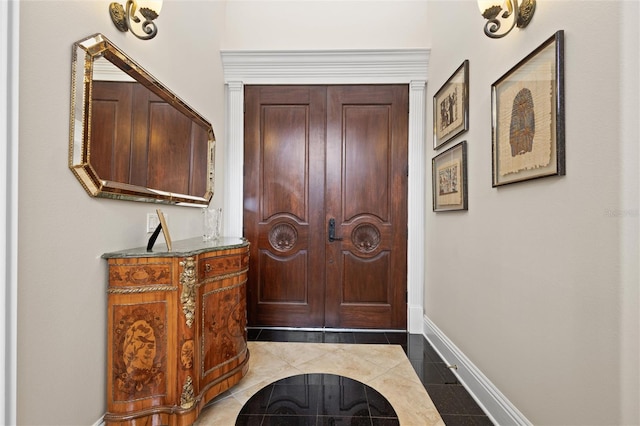 entryway featuring tile patterned floors