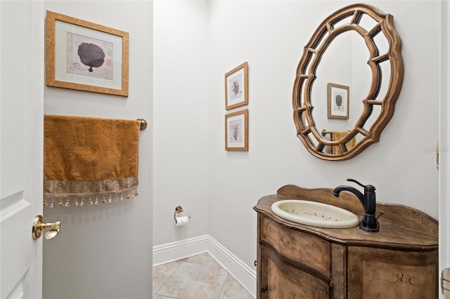 bathroom featuring vanity and tile patterned flooring