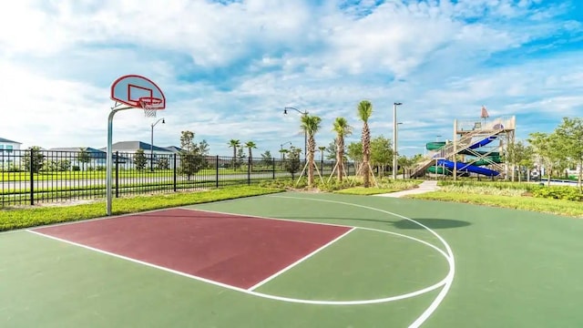 view of basketball court