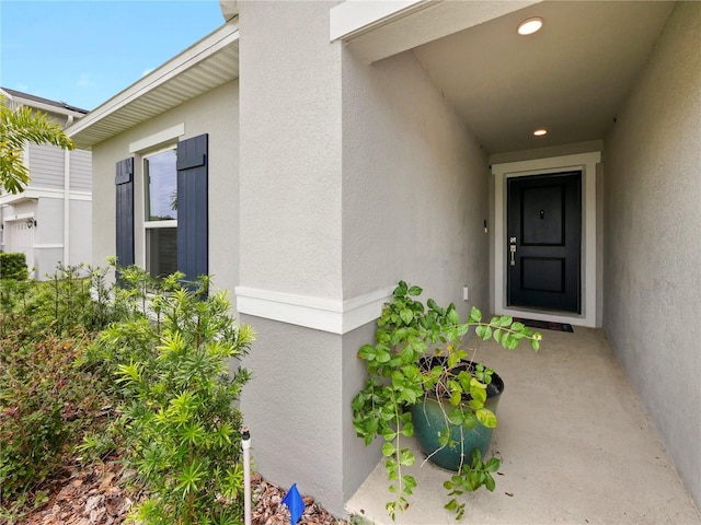 view of doorway to property