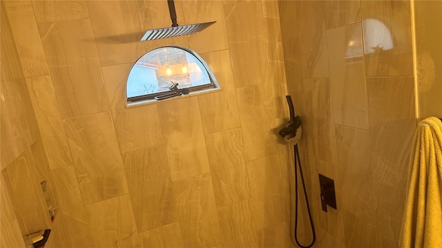 room details with tiled shower