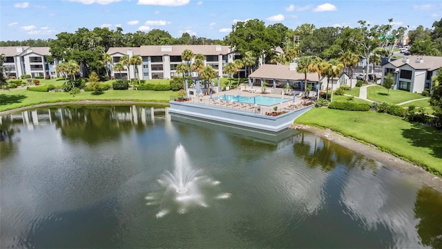 view of water feature