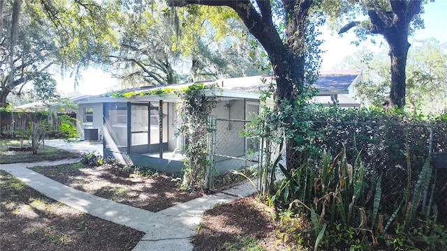 view of property exterior with central air condition unit