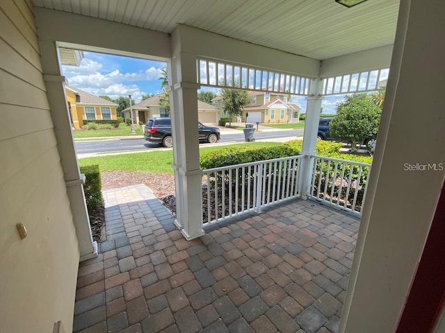 view of patio / terrace with a porch