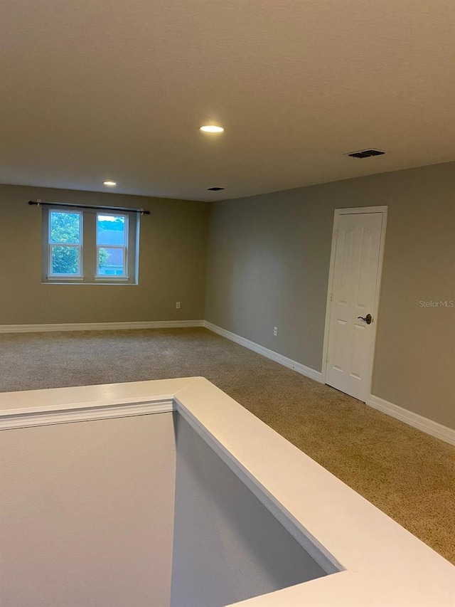 view of carpeted empty room