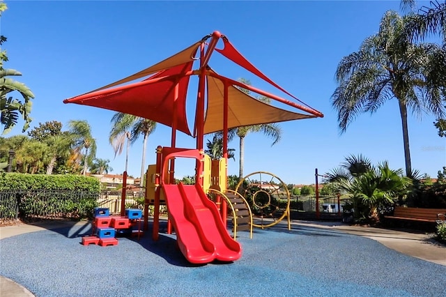 view of jungle gym