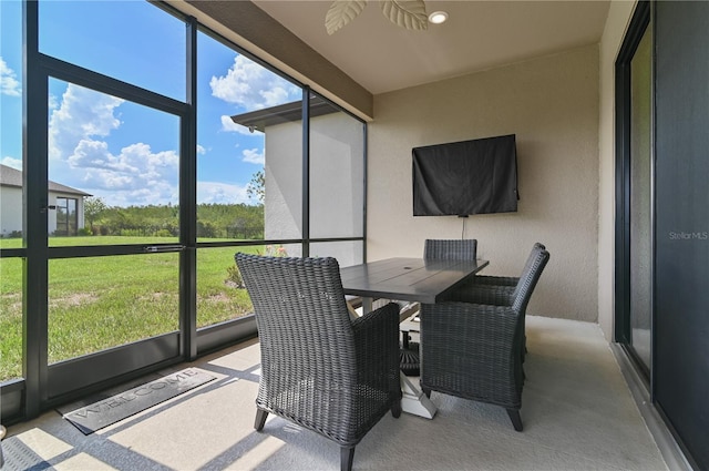 view of sunroom / solarium