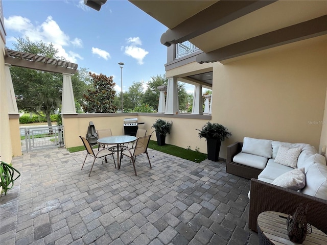 view of patio / terrace with outdoor lounge area