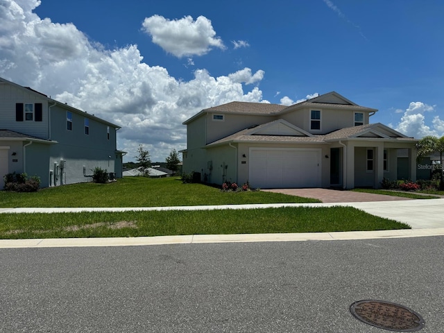 view of front of house with a front lawn