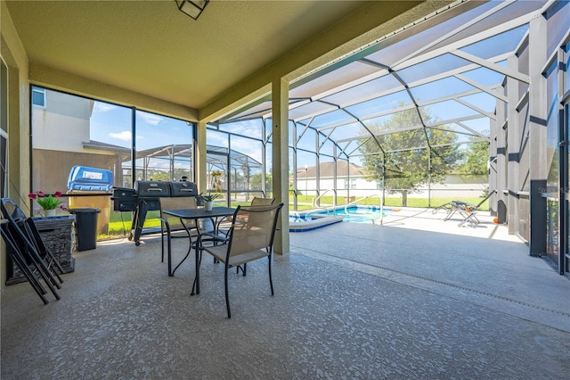 view of sunroom