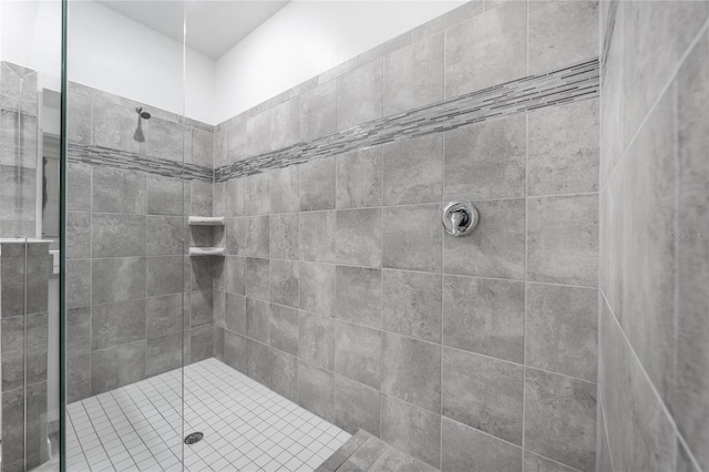 bathroom featuring walk in shower