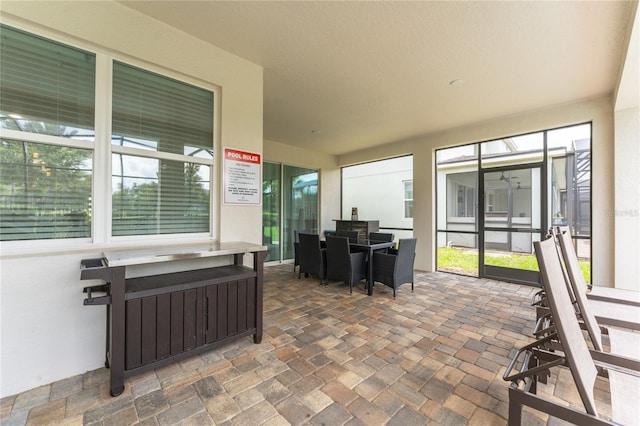 view of sunroom