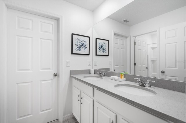 bathroom featuring dual bowl vanity