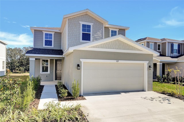 view of front of home featuring a garage