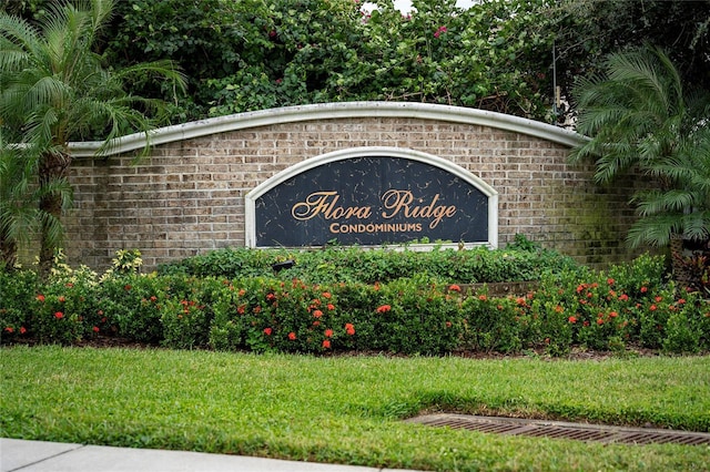 view of community sign