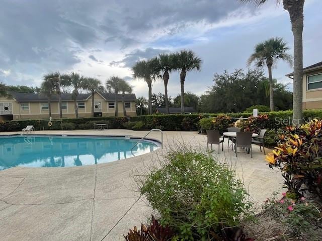 view of pool featuring a patio area