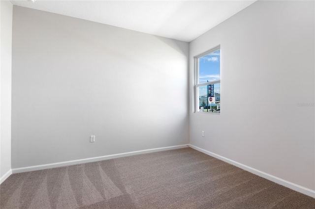 view of carpeted spare room